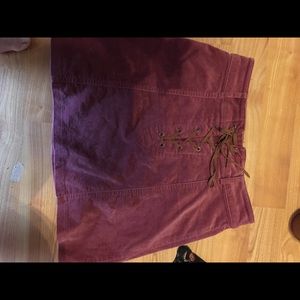 Pink lace up Forever 21 skirt
